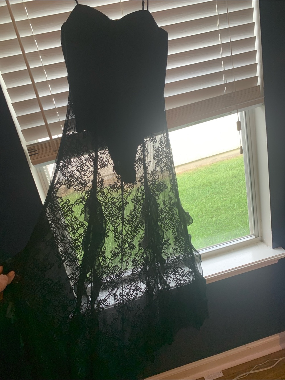 Vici Black Sheer Lace Maxi Dress - Picture 10 of 12